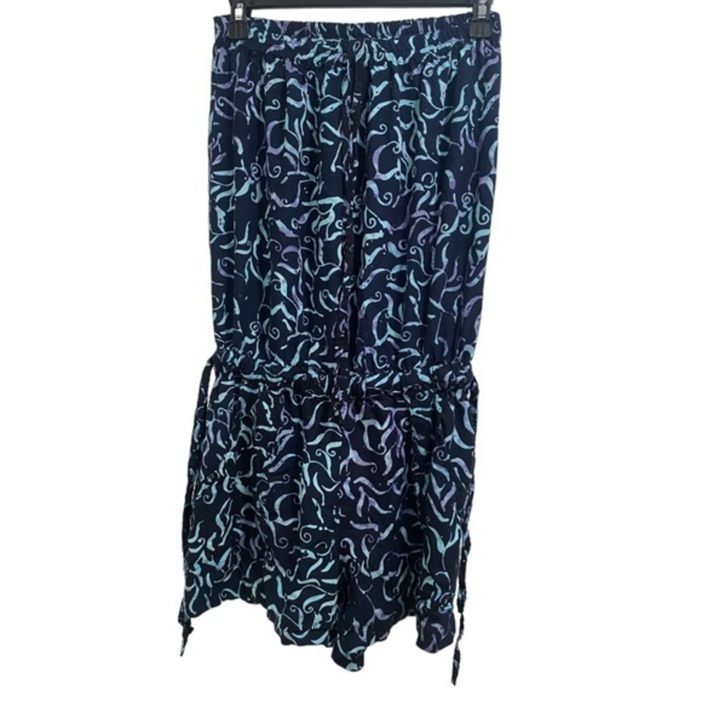 Women’s Hawaiian Fashion Tropical Group One Size Shorts Romper Blues and Purple